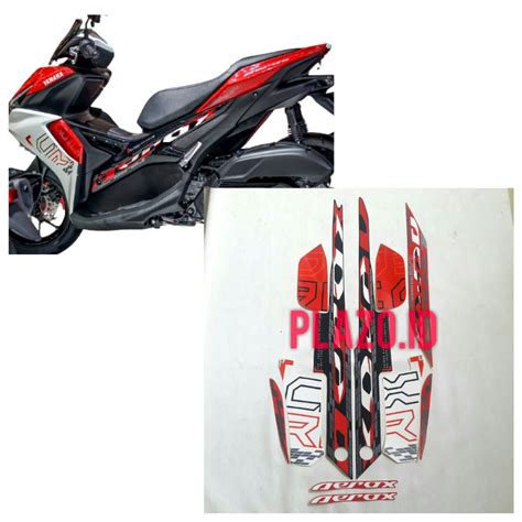 Merah Putih Striping Lis Sticker Body Motorcycle Yamaha Aerox Vva