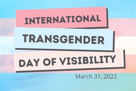 International Transgender Day Of Visibility Leddy Library