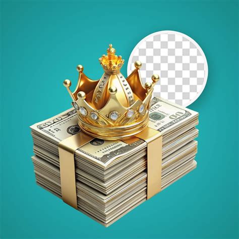 Premium Psd D Elegant Golden Crown And Dollars