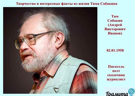 Краткая биография Тима Собакина для школьников