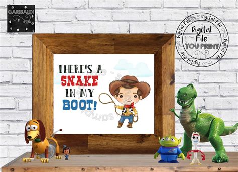 Printable There S A Snake In My Boot Sign Toy Story Quotes Toy Story