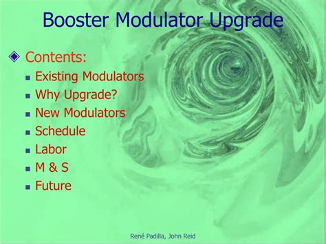 Ppt Booster Modulator Upgrade Powerpoint Presentation Free Download