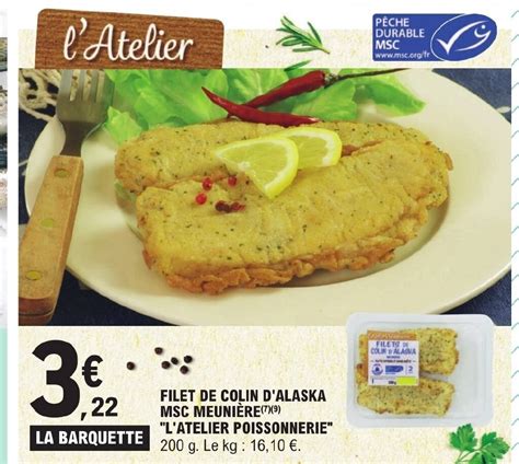 Promo Filet De Colin D Alaska Msc Meuni Re L Atelier