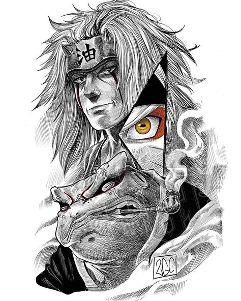 Anime Naruto Wound Smile White Hair Manga Jiraiya Naruto Drawings Hd