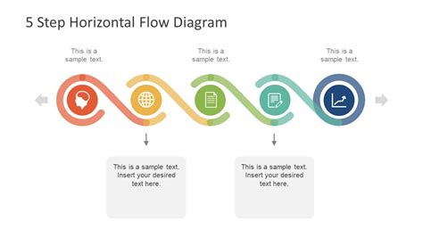 5 Step Horizontal Flow Diagram For PowerPoint SlideModel