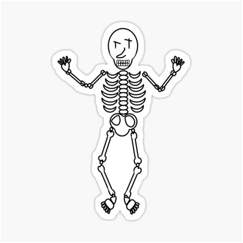 Skeleton Sticker By Skyapp883 Redbubble