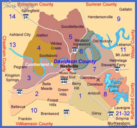 Nashville Davidson Metro Map