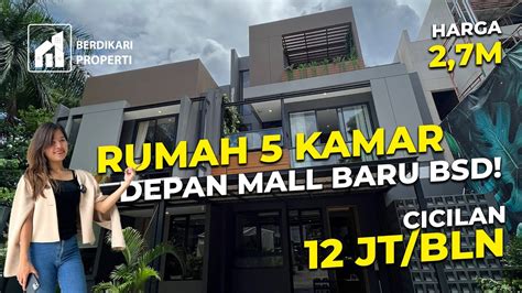 RUMAH 5 KAMAR DEPAN MALL BARU BSD RUMAH CLUSTER TERRAVIA ADORA BSD