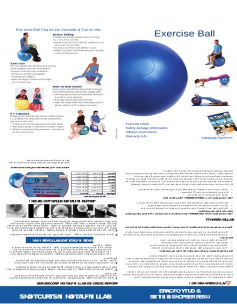 Printable Ball Exercise Chart