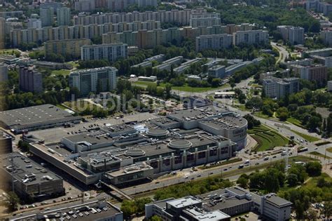 Luftaufnahme Warschau Mokotow Einkaufszentrum Galeria Mokotow An Der