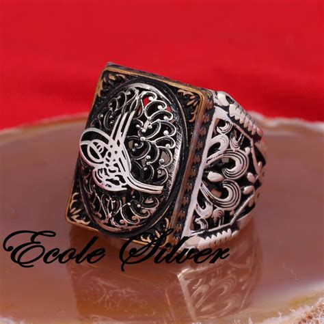 Sterling Silver Mens Ring With Ottoman Sultans SigOttoman Etsy