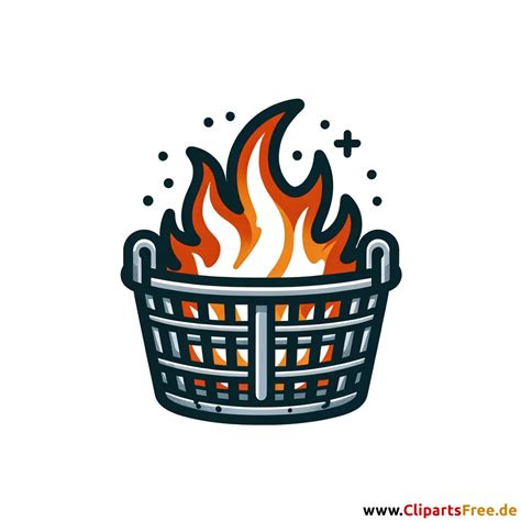 Clipart De Cesta De Fogo