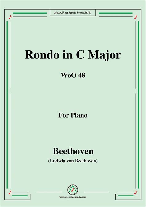 Beethoven Rondo In C Major WoO 48 For Piano