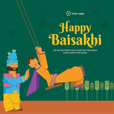 Premium Vector Indian Festival Of Happy Baisakhi Banner Design Template