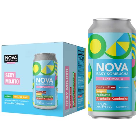 Nova California Kombucha Variety Pack 6pk 12oz Alcohol Fast Delivery