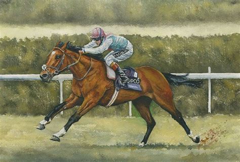 Frankel Ukwatercolours Horses Thoroughbred Horse Racehorse