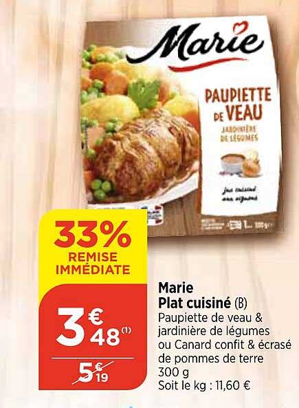 Promo Marie Plat Cuisin Chez Bi Icatalogue Fr