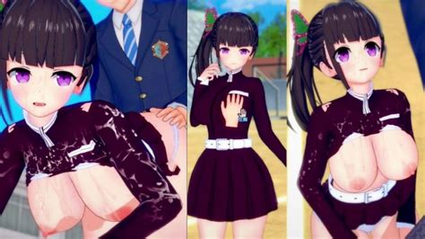 エロゲーコイカツ鬼滅の刃 栗花落香奈乎3DCG巨乳アニメ動画 Hentai Game Koikatsu Demon Slayer