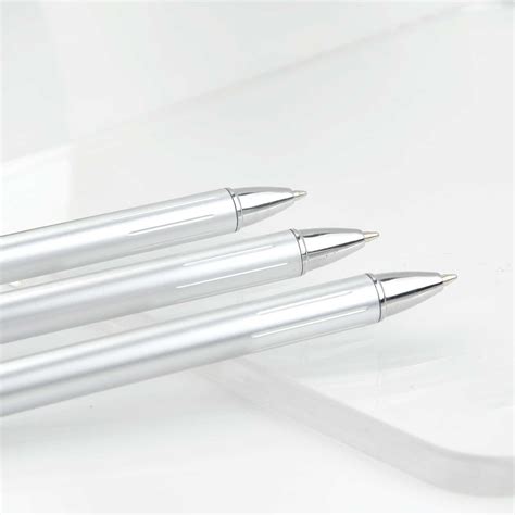 Silver Cheap Personalized Retractable Pens Ballpenmanufacturer