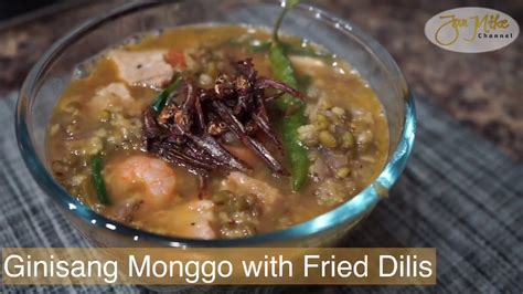 Ginisang Monggo With Fried Dilis Easy Recipe Youtube