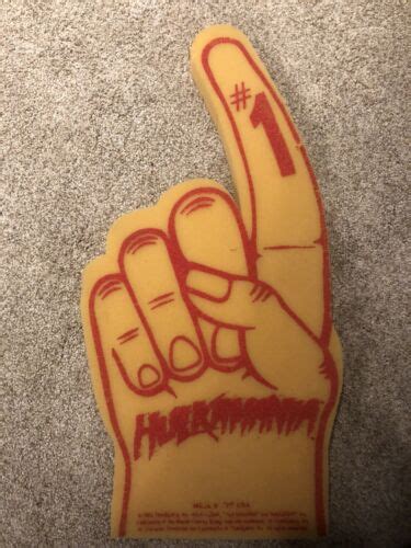 Rare Hulk Hogan Wwe Wwf Hulkamania Hulk Rules 80s Foam Finger Ebay