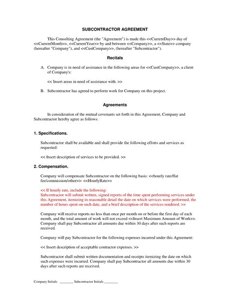 What Is A Subcontracting Plan Ethel Hernandez S Templates