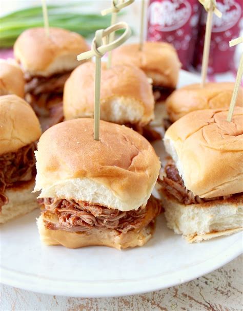 Dr Pepper Pulled Pork Sliders Slow Cooker Recipe Whitneybond