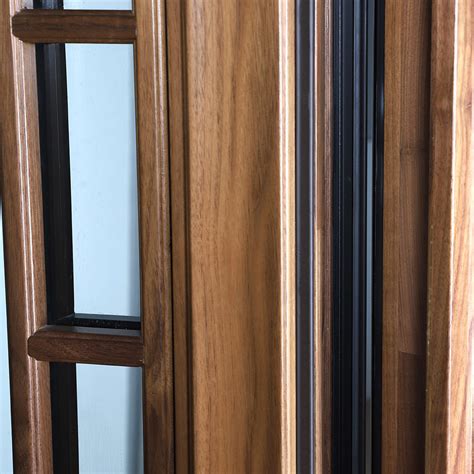 Chinese Style European Style Outer Casement Door Horizontal Timber