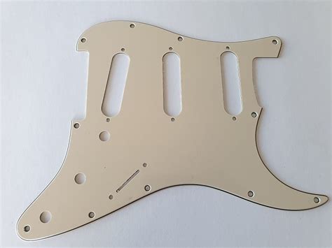 3ply Stratocaster Guitar Standard Pickguard Cream Fits Usa Reverb