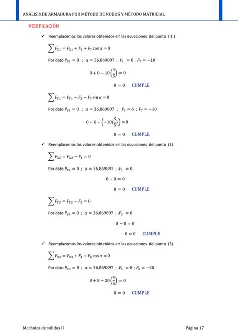 An Lisis De Armadura Por M Todo De Nodos Y M Todo Matricial Pdf