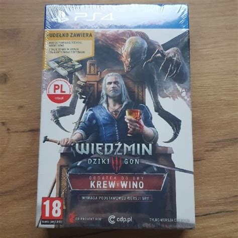 WIEDŹMIN 3 KREW I WINO PS4 NOWE FOLIA BCM Płock Licytacja na