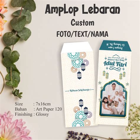 Jual Amplop Lebaran Premium Custom Foto Dan Nama Ukuran X Cm