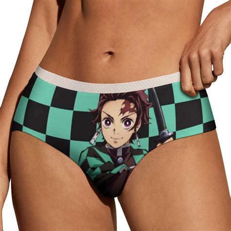 Demon Slayer Tanjiro Women S Lace Brief Breathable Sexy Elastic Bikini Hipster Panties Lady