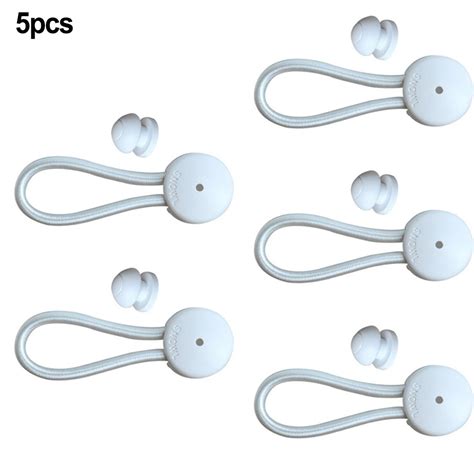 5pcs Shock Cord Fastener Bungee Cord Clip With Knob For Tent Boat Yacht