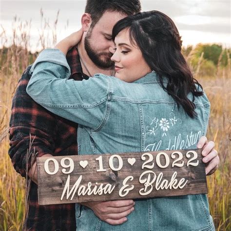 3d Engagement Photo Save The Date Sign 3d Wedding Date Etsy