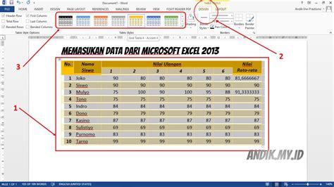 Gratis Cara Konversi Tabel Word Ke Excel Lengkap Dengan Penjelasan