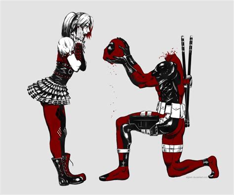 Deadpool Giving Head To Harley Quinn By Algiark D9qcmow Harley Quinn Photo 40373793 Fanpop