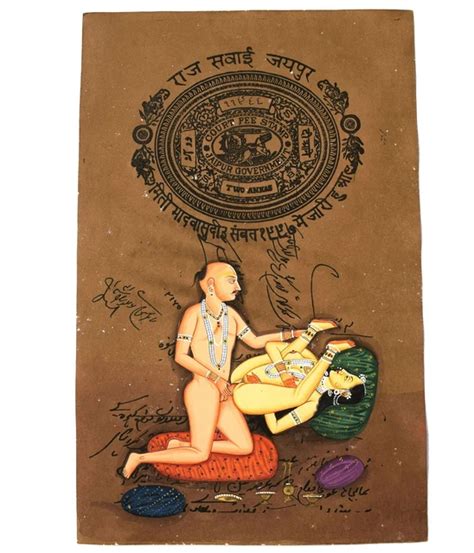 INDIAN MINIATURE ART Watercolor Old Paper Nude Painting Mughal Emperor Erotic EUR 36 37