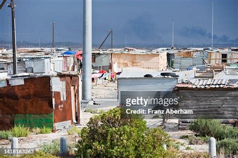 Shacks In Shanty Town Of Mitchells Plain Cape Town High Res Stock Photo