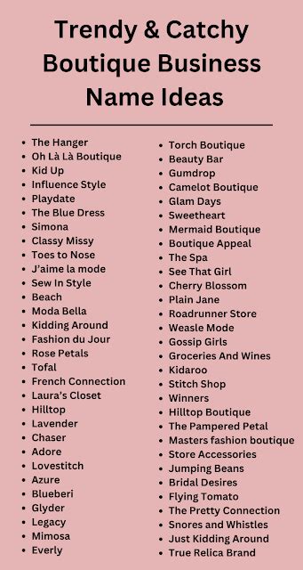 280 Trendy Catchy Boutique Business Name Ideas 2023 Daily Wishes