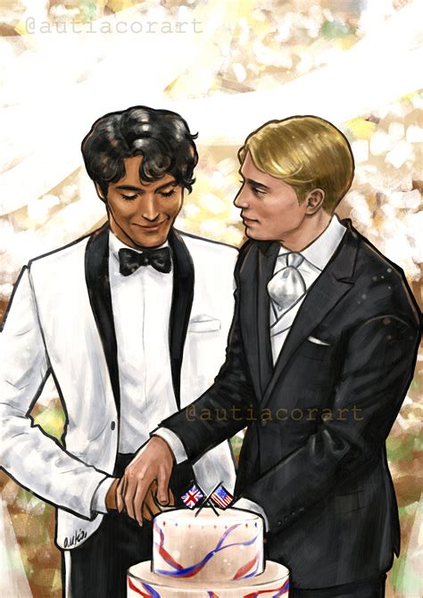 Alex And Henry A4 Art Print Red White And Royal Blue Fanart Etsy