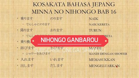 Belajar Bahasa Jepang Minna No Nihongo I Bab Youtube