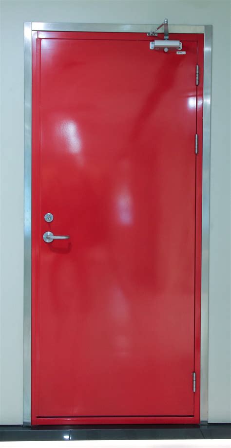 Double Color Customized Steel Single Leaf Hours Fire Rated Exit