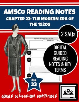 AMSCO APUSH Reading Guide 2 SAQs CHAPTER 23 THE MODERN ERA OF THE