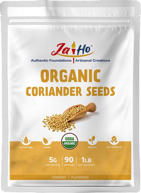 Amazon Certified USDA Organic Whole Coriander Seeds 1 LB