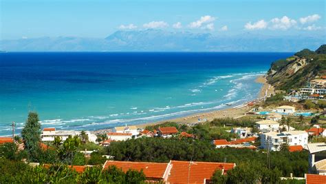 Agios Stefanos Beach Corfu / Agios Stefanos, Corfu, Greece Stock Photo ...