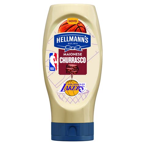 Maionese Churrasco NBA Los Angeles Lakers Hellmann S Squeeze 335g