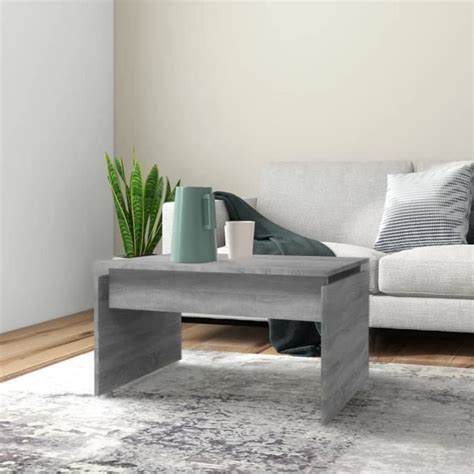 Liy Table Basse Sonoma Gris X X Cm Bois D Ing Nierie Liy