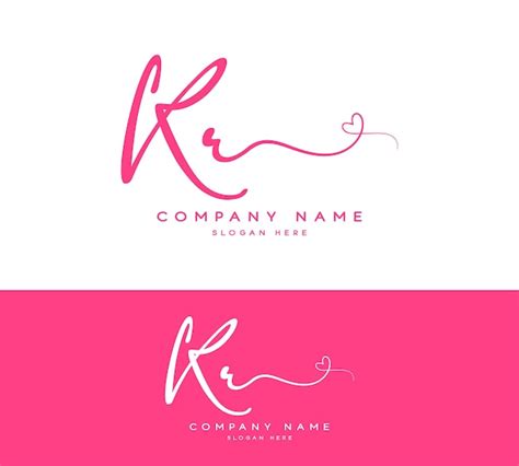 Premium Vector K R Kr Initial Letter Handwriting And Signature Logo