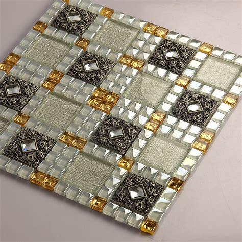 Wholesale Vitreous Mosaic Tile Diamond Crystal Glass Backsplash Kitchen Design Art Bathroom Wall